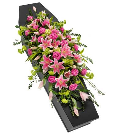 DE15 Lily and Rose Double Ended Coffin Spray